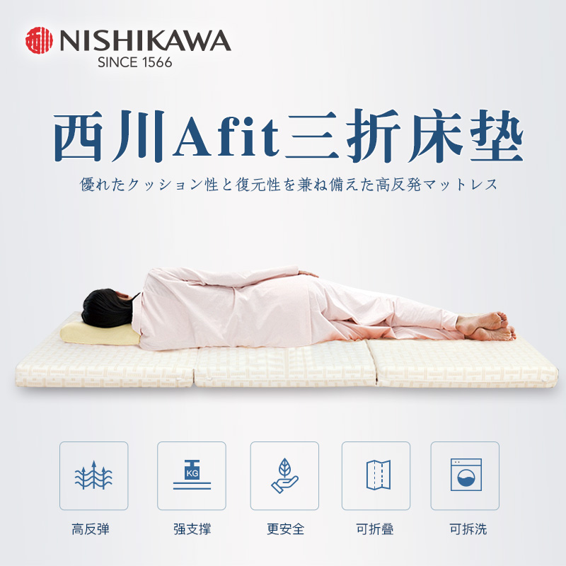 西川AFIT整压聚氨酯高弹海绵A可折叠体压分散加厚家用软床垫宿舍
