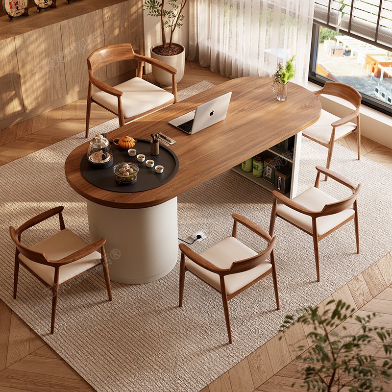 现代实木茶桌家用阳台客厅阳台茶桌2025新款小型茶X桌办公室茶台
