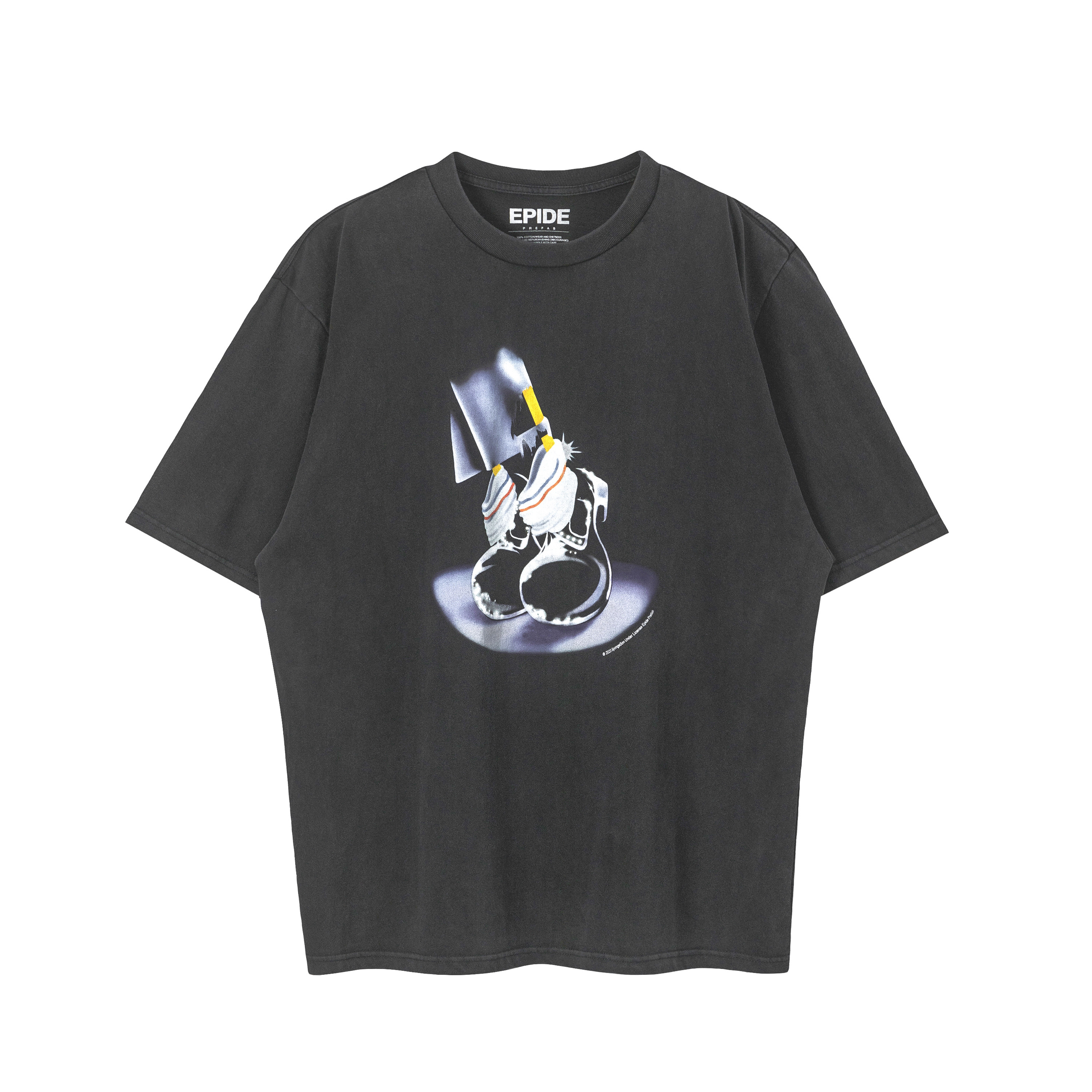 2024年EpidePrefab水洗做旧MJ迈克尔杰克逊印花复古圆筒T恤情侣款