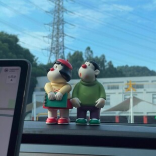 胖虎车载手办摆件胖妹蜡笔小新车内中控仪表台副驾驶车尾汽车装饰