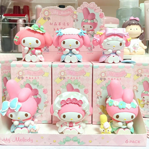 美乐蒂秘森茶话会系列盲盒手办周边玩偶公仔可爱桌面摆件生日礼物