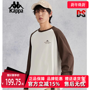 长袖 新款 情侣纯棉复古运动T恤K0EY2TC30D 女装 kappa卡帕男装