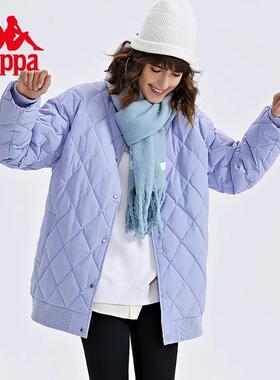 Kappa卡帕女装冬季新款学院风绗缝防寒舒适羽绒服K0C82YY02D