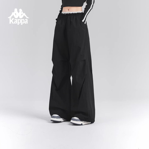 Kappa卡帕女裤2026春季新款宽松阔腿裤凉感休闲长裤K0G42AY30D