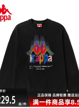Kappa卡帕套头衫新款秋男女运动卫衣休闲圆领印花外套K0BY2WT92D
