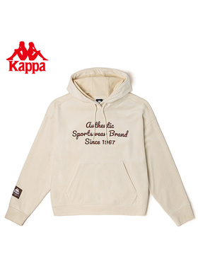 Kappa卡帕女款春季新款运动休闲复古灯芯绒卫衣K0D82MT71