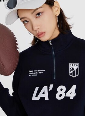 Kappa卡帕女装秋季新款运动休闲舒适百搭套头卫衣K0E22WT41