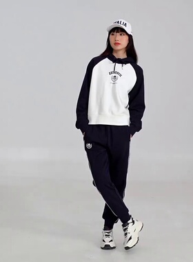 Kappa卡帕针织休闲女新款运动裤字母长裤小脚卫裤K0D82AK06