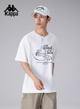 Kappa卡帕男装女装2025夏季新款休闲宽松圆领短袖T恤K0FW2TD81D