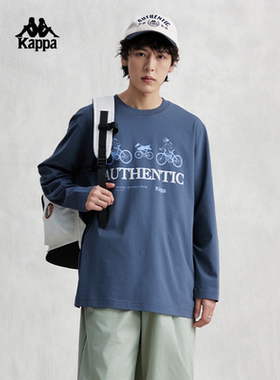 Kappa卡帕男款女款夏新款针织运动圆领休闲套头衫K0EX2TC90D