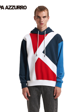 Kappa卡帕Azzurro系列情侣男女冬季新款休闲连帽卫衣KAA0KT04