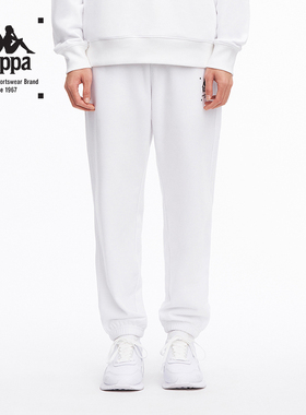 Kappa卡帕运动时装运动裤运动装裤子情侣男女束脚长裤K0CW2AK01X