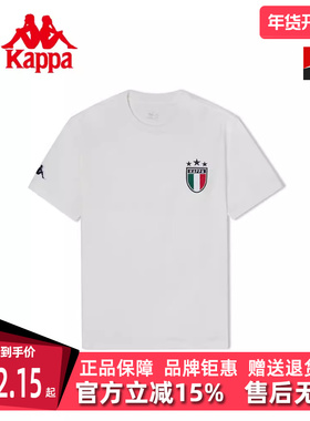 Kappa卡帕男款春季新款复古徽章运动休闲短袖T恤K0E32TD20