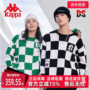 新款 秋季 联名毛衣棋盘格套头卫衣K0CY2LT30P 女装 Kappa卡帕男装