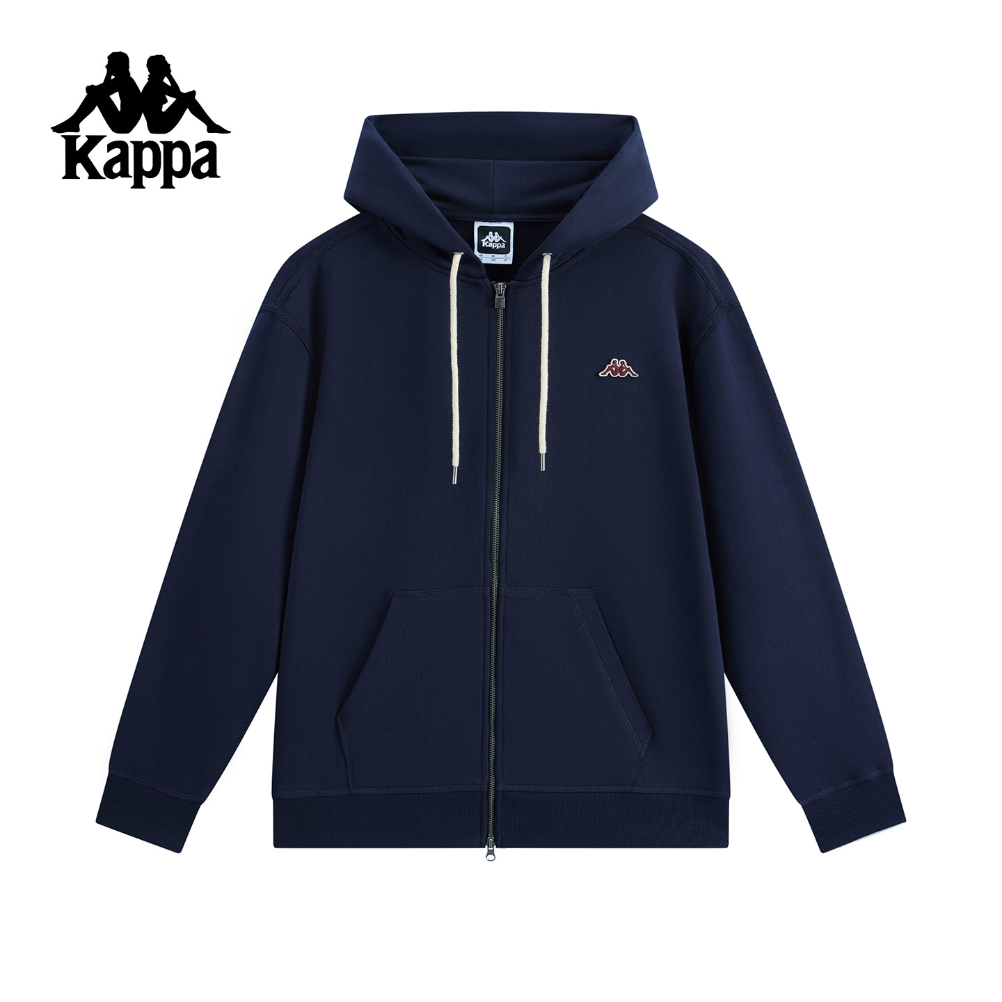 Kappa卡帕男装2025秋季新款时尚百搭纯棉针织连帽外套K0F52MK21