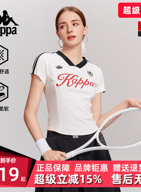 Kappa卡帕女装2025秋季新款运动休闲简约百搭短袖T恤K0F62TD02