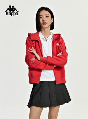 kappa卡帕女装夏季新款运动休闲简约舒适连帽外套K0D62MK60
