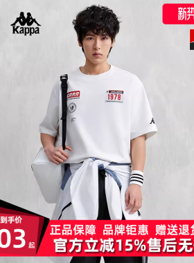 kappa卡帕男装夏季新款运动休闲复古美式短袖T恤K0E32TD50