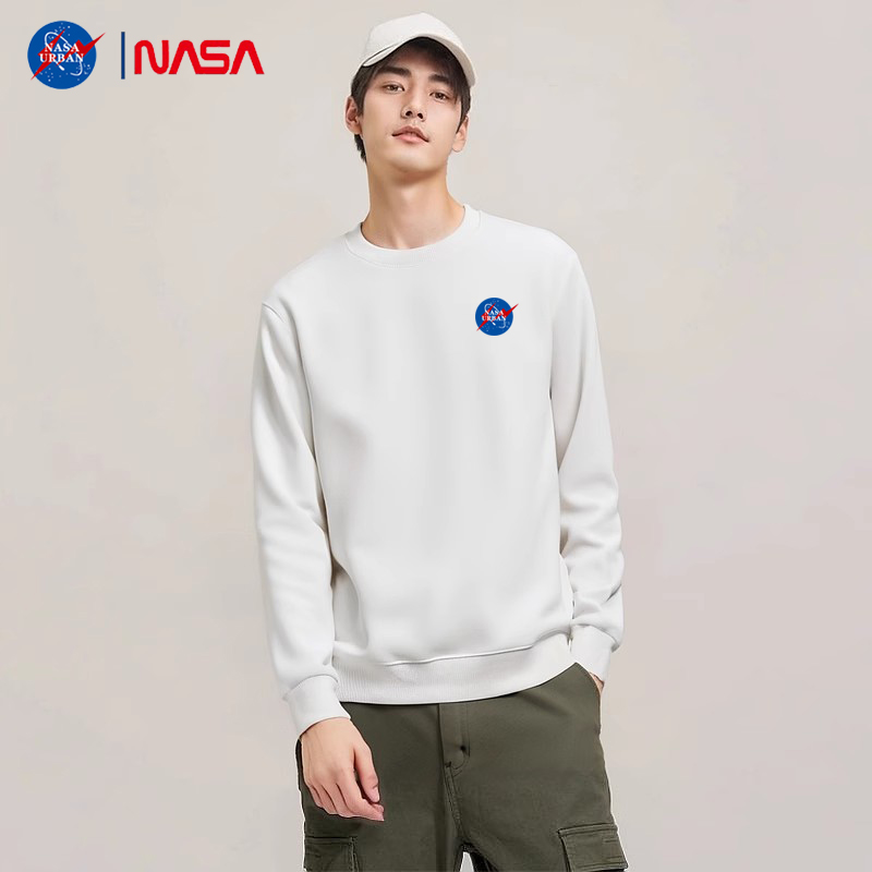 NASA URBAN休闲圆领套头卫衣男潮牌简约百搭长袖情侣上衣够