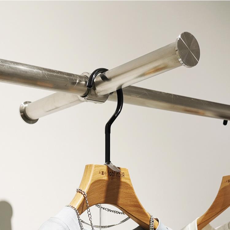 专用服装挂件配件可移动不锈钢挂钩活动衣服展示架点挂女装店陈列