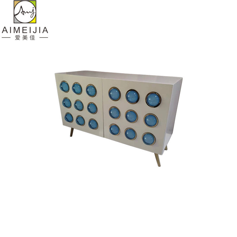 简约现代餐边柜轻奢后现代客厅边柜茶水烤漆储物柜