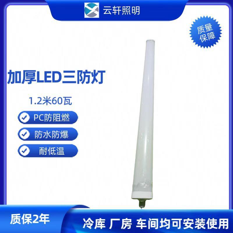 IP66户外防水防潮车间厂房浴室吸顶照明灯管LED三防长条灯