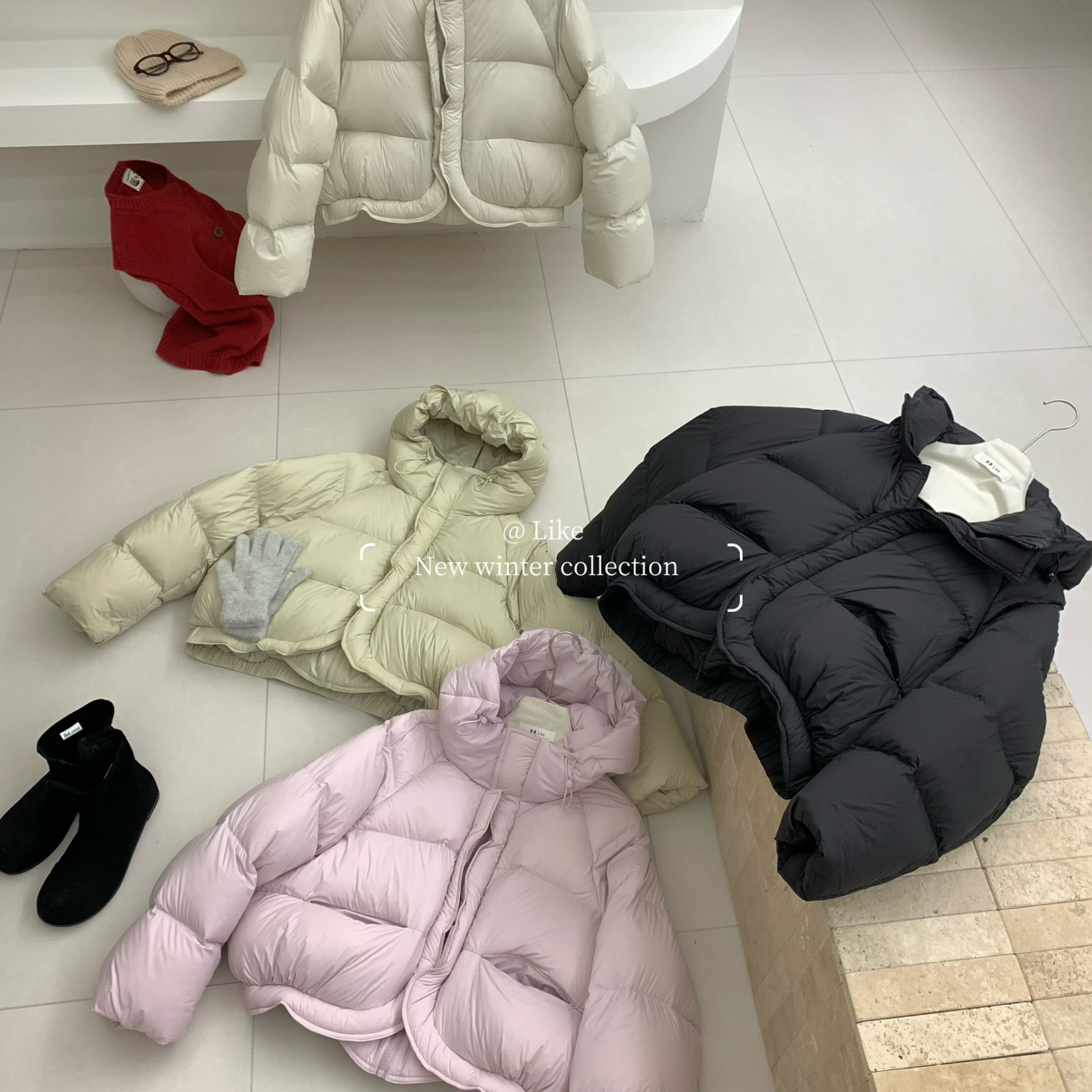 2025冬季减龄泡芙连帽短款保暖羽绒服外套充绒量200g90%白鸭绒