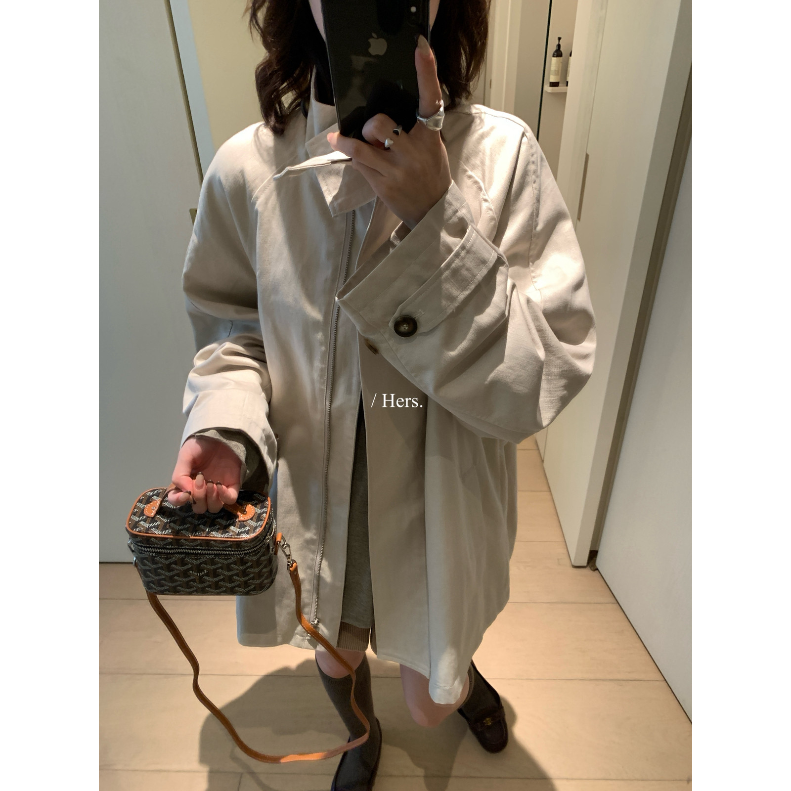 秋上新全员怒夸自留日常百搭不挑人立领风衣66707