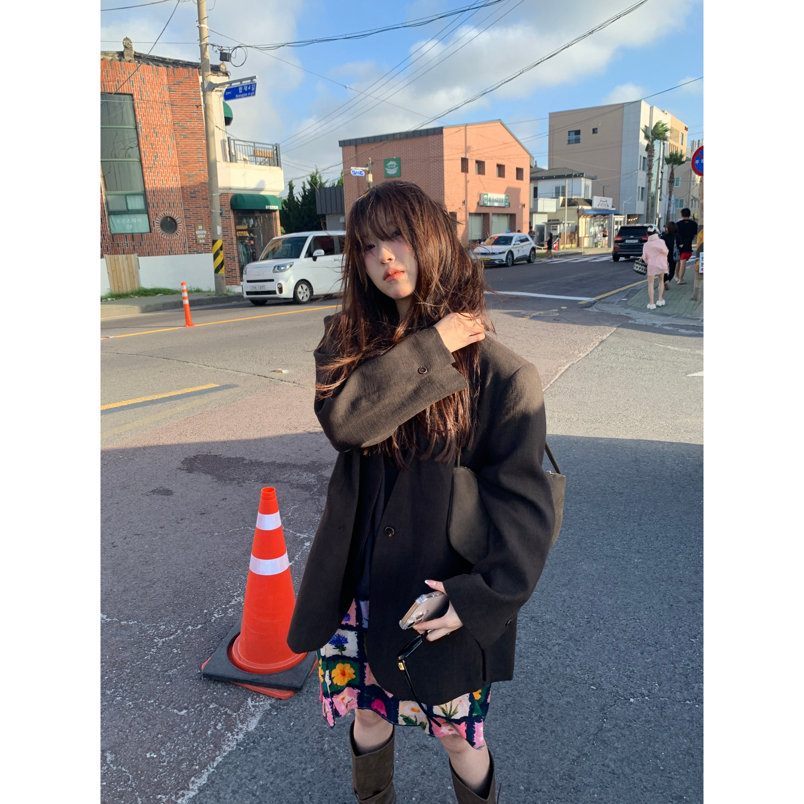 秋上新韩系定制款高端时尚休闲西装女阔版商务正装外套西装HX157