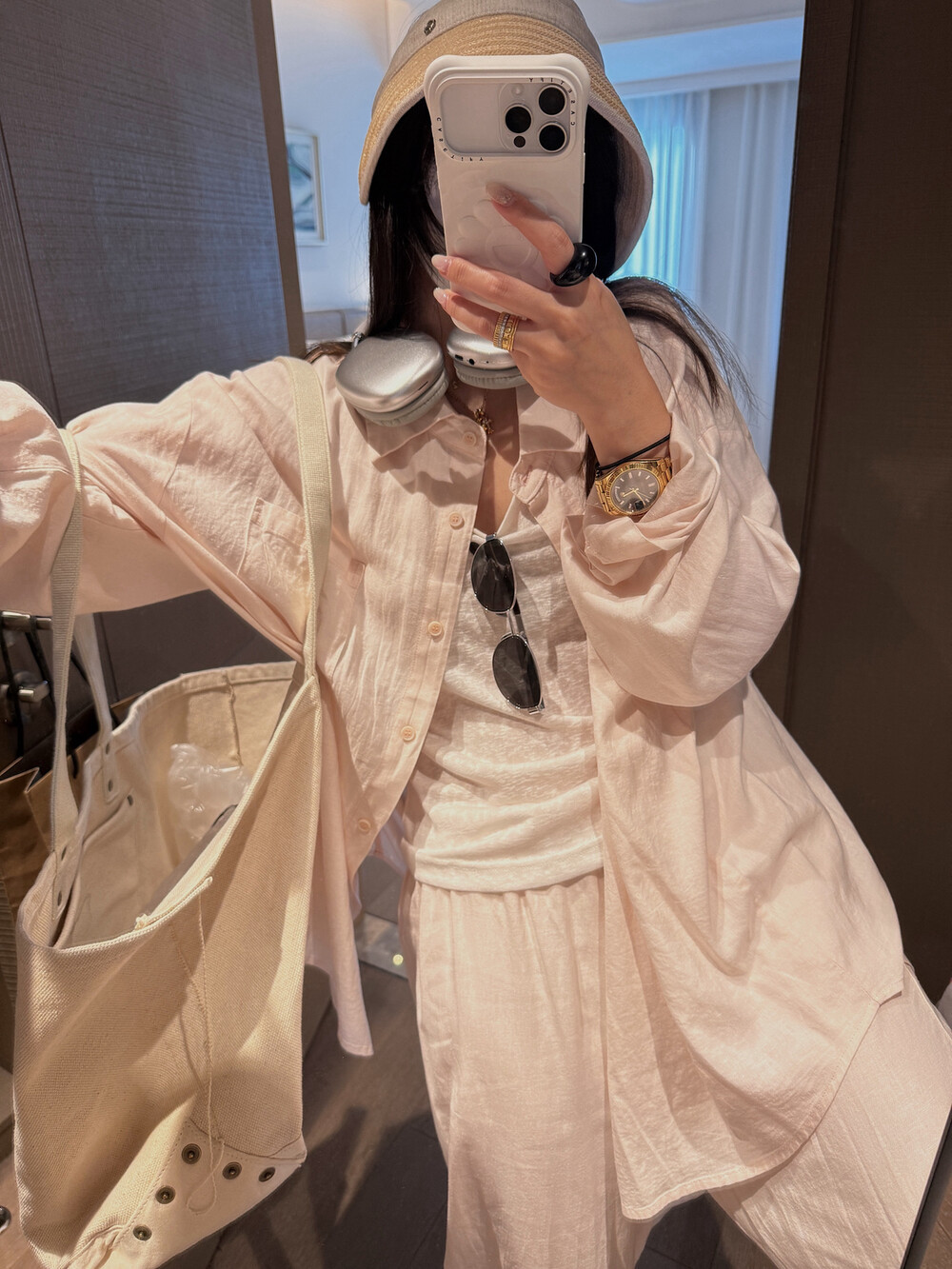 新款时尚亚麻上衣女宽松显瘦长袖棉防晒衬衫女8801