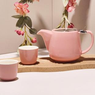 陶瓷茶壶家用单壶茶具水壶不锈钢过滤泡茶器茶杯酒店办公可