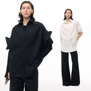 宽松廓形衬衫 ISSIofficial 手工折袖