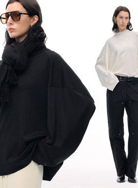 ISSIofficial*力量感宽松廓形半高领上衣