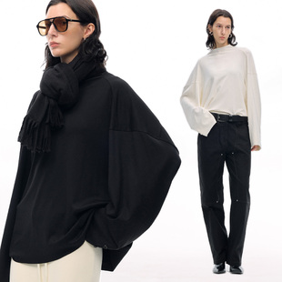 ISSIofficial*力量感宽松廓形半高领上衣