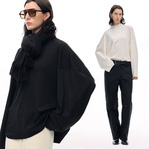 ISSIofficial*力量感宽松廓形半高领上衣