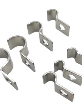 304不锈钢单边管夹金属线卡子固定器压线卡电线卡扣骑马卡工业用