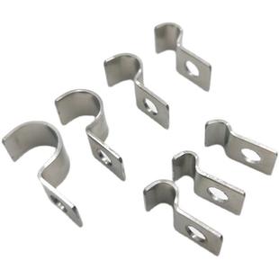 304不锈钢单边管夹金属线卡子固定器压线卡电线卡扣骑马卡工业用