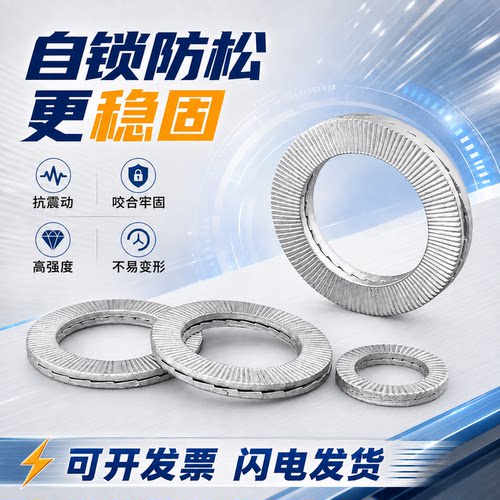 双叠自锁防松65mn达克罗DIN25201