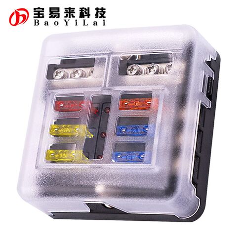6路汽车摩托改装 加装用电器 保险丝盒  6 Way 30A car fuse box