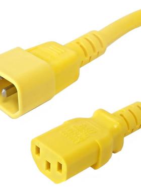 C13转C14黄色红色蓝色彩色服务器电源线品字尾公母延长线C13/C14