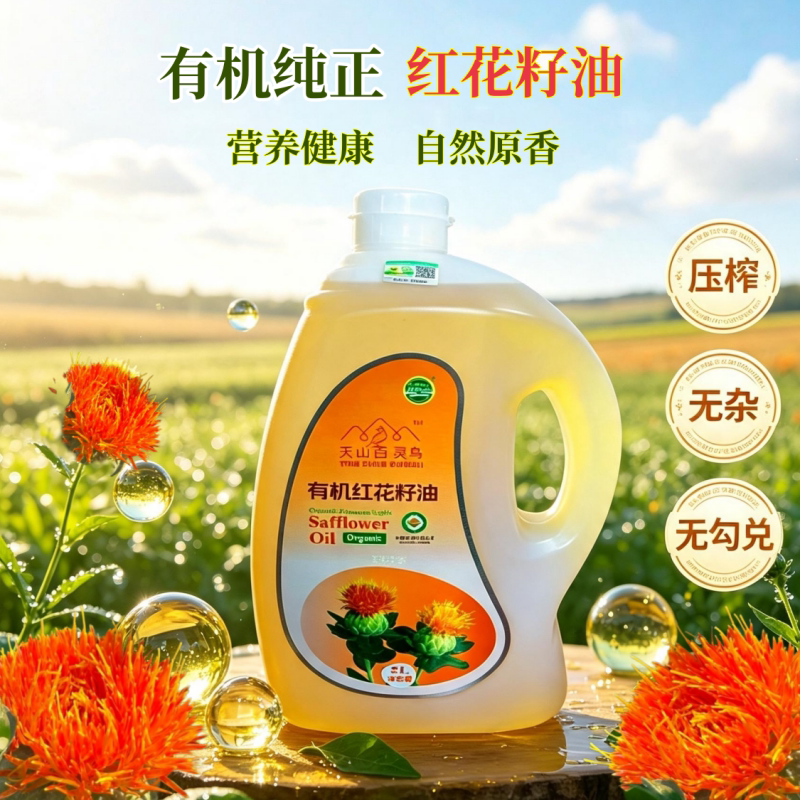 新疆有机红花籽油纯正压榨一级油