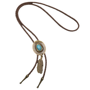 欧美牛头个性西部牛仔波洛领带bolo tie时尚领绳长款帽子 Cowboy