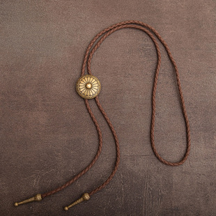 Bolo 花纹合金配件潮流百搭 Tie 领绳个性 欧美波洛领带时尚