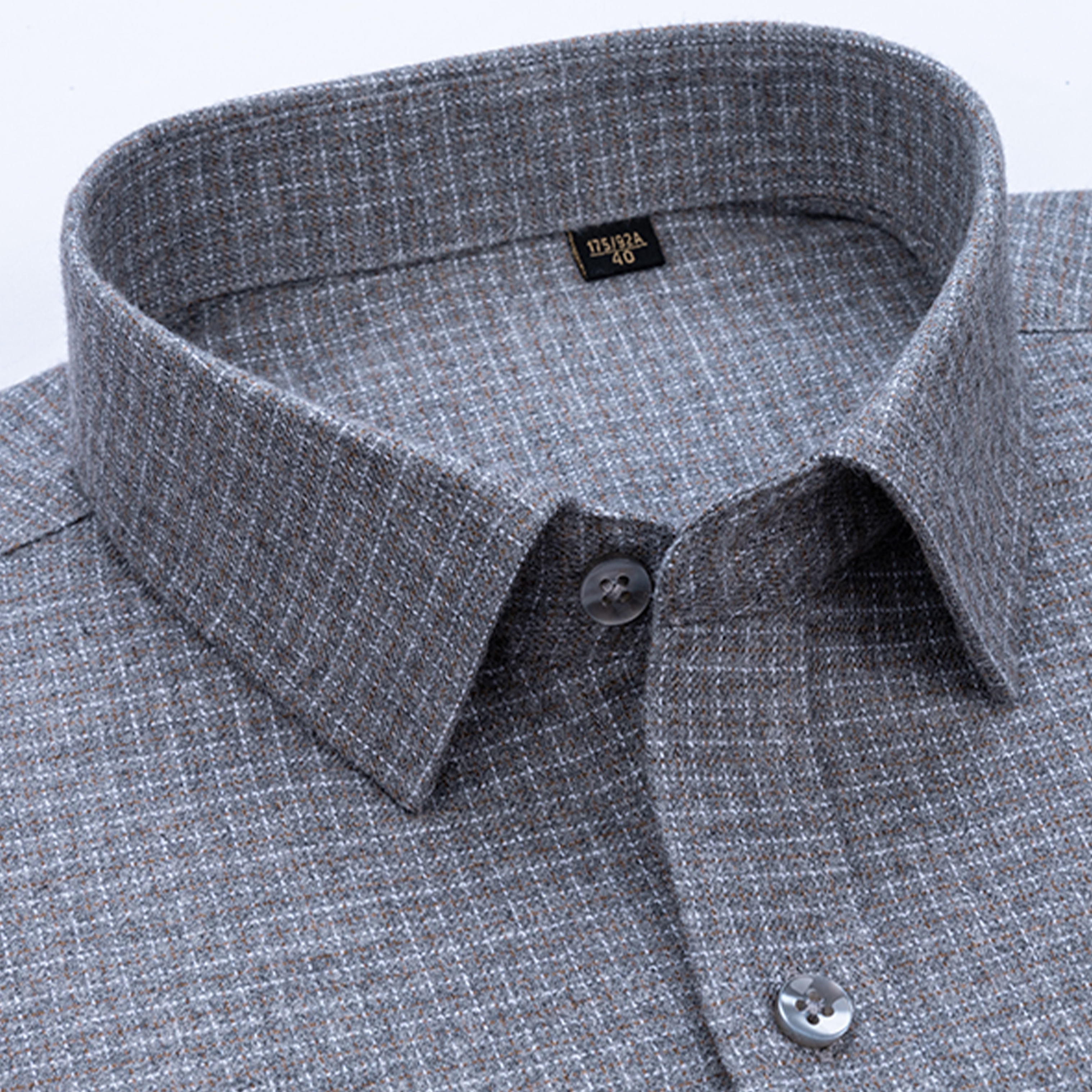 【磨毛长绒棉】格子衬衫男士长袖中年爸爸装纯棉休闲衬衣外套上衣