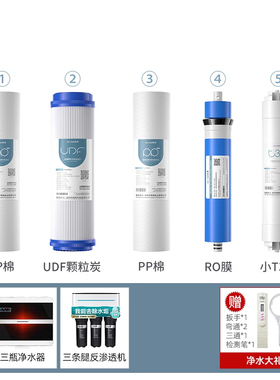 适用华帝净水器滤芯HD-RO-13/12/21AT2/T6/T7/T8通用全套五级滤芯