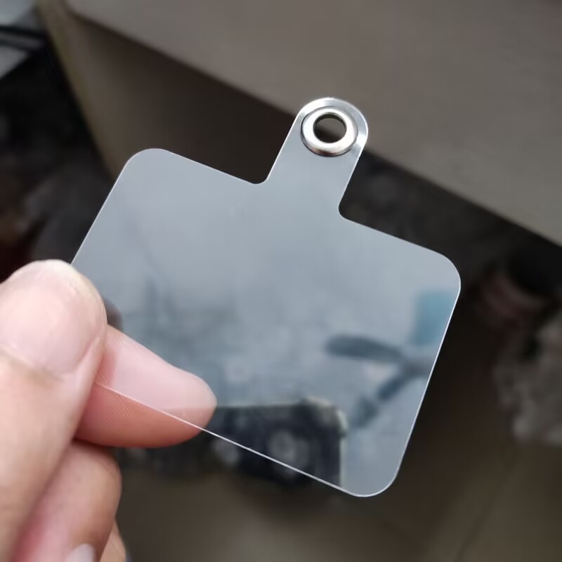 现货手机垫片固定夹片手机壳夹卡片挂绳卡贴透明夹片PET软塑胶