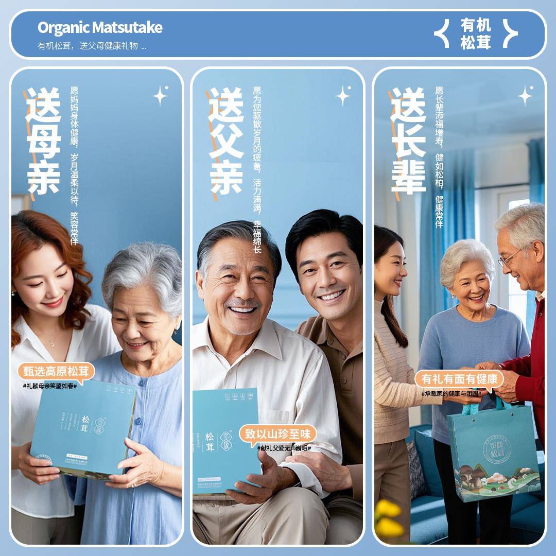 极有机松茸无品牌/干贡片礼盒送妈妈手礼女性滋补品礼生伴日物送