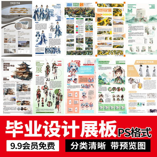毕业设计作品展示作品集文创形象产品介绍IP形象模板PSD设计素材