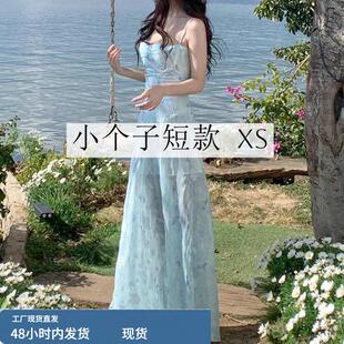 145小矮个子吊带洋装 150穿搭收腰海边度假风出游长裙xs 子女夏季