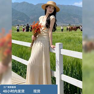 夏装流行穿搭一整套2026韩系御姐轻熟绝美巨好看气质连衣裙子套装